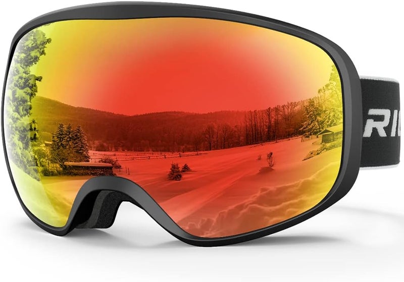 RIOROO Ski Goggles Snowboard Goggles for Men Women Adults Youth,Over Glasses OTG/100% UV Protection/Anti-fog/Wide Vision - Image 1